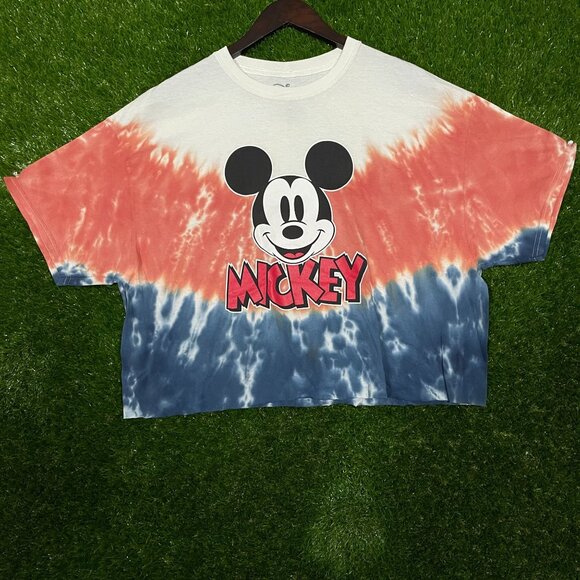 Mickey Mouse Crop Top Tie-dye T-shirt size XL - Picture 4 of 4